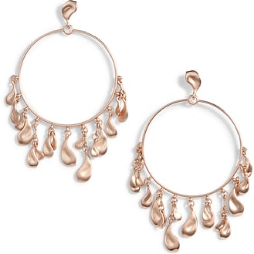 Authentic KENDRA SCOTT NATASHA Rose Gold Hoops